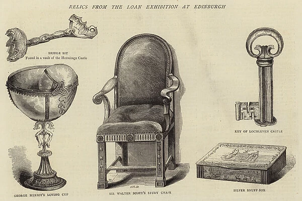 Relics from the Loan Exhibition at Edinburgh (engraving)