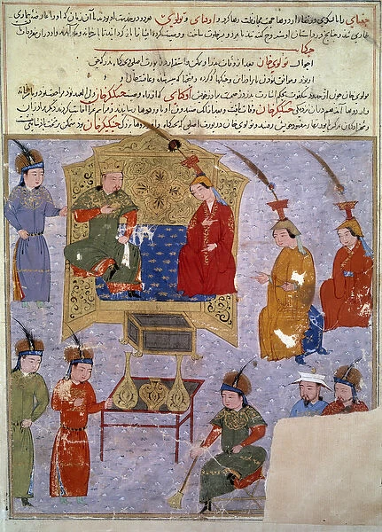 Representation of Houlagou Khan (1217-1265), he is the grandson of Genghis Khan Persian
