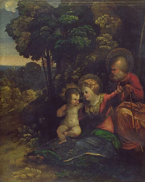 Rest During the Flight into Egypt, c. 1510-12 (oil on panel)