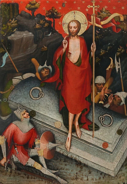 The Resurrection, SS James the Less, Bartholomew, Philip, after 1380 (tempera on canvas)