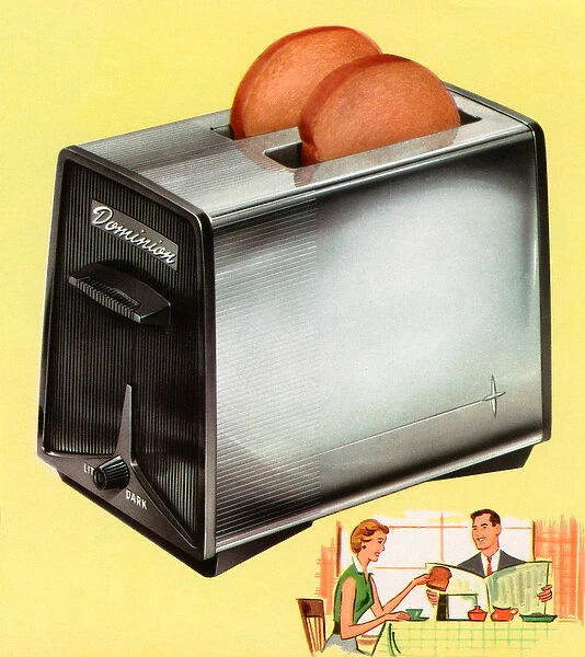 Retro Chrome Toaster, 1958 (screen print)