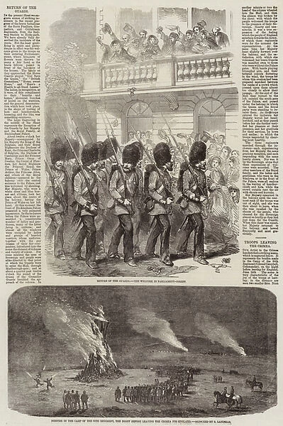Return of the Guards from Crimea (engraving)