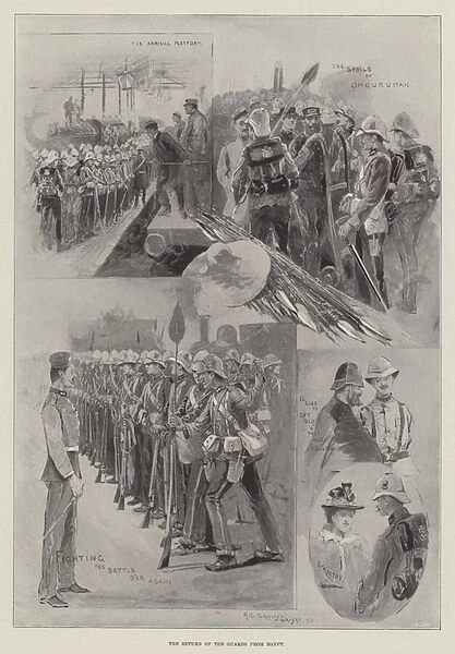 The Return of the Guards from Egypt (litho)