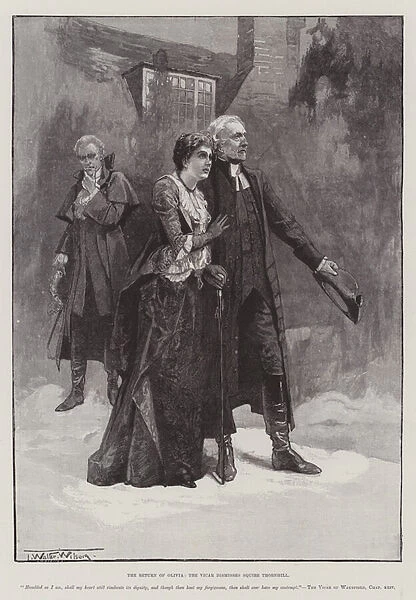 The Return of Olivia, the Vicar dismisses Squire Thornhill (engraving)