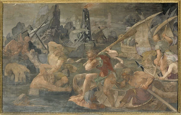 Revenge of Nauplius (fresco of the gallery Francois 1er) 16th century