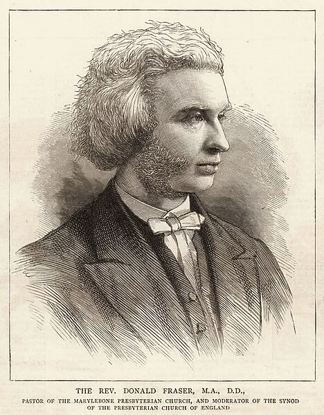 The Reverend Donald Fraser, MA, DD (engraving)