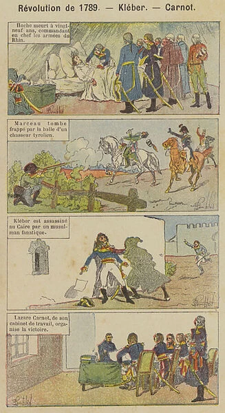 Revolution de 1789, Kleber, Carnot (colour litho)