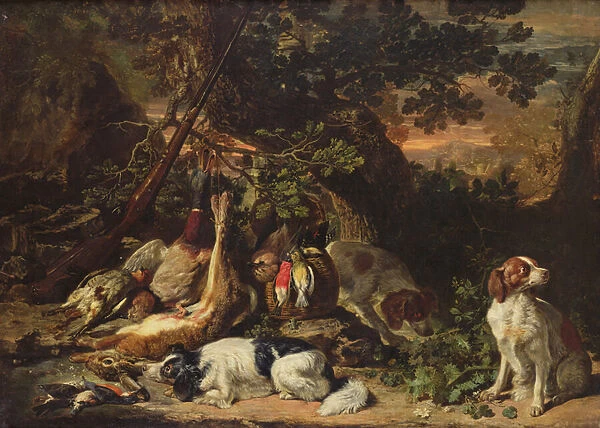 Rewards of the Hunt (oil on canvas)