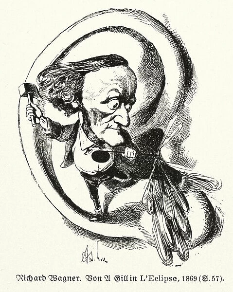 Richard Wagner, German composer (engraving)