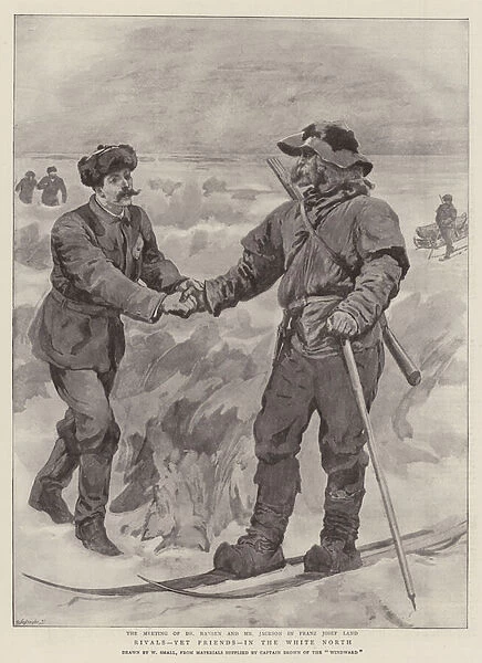 Rivals, yet Friends, in the White North (engraving)
