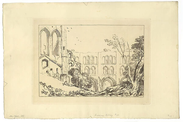 Rivaux Abbey (etching)