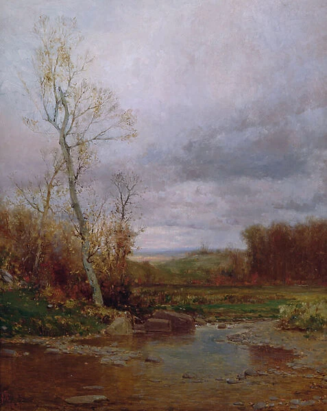 River Landscape, 1880 (oil on panel)