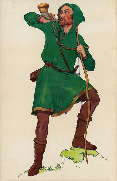 Robin Hood (colour litho)