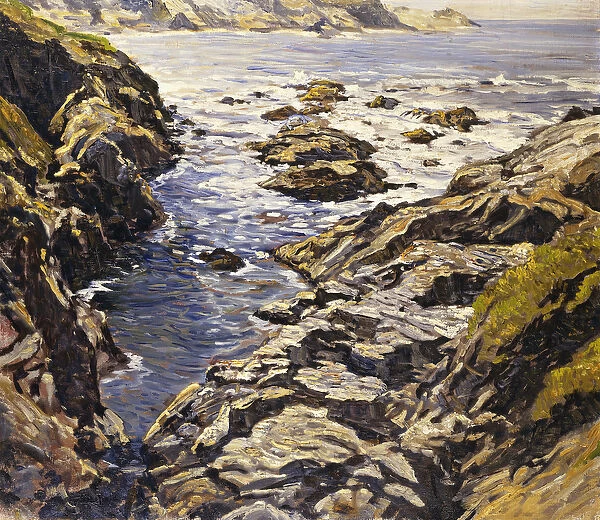 Rocky Coast, (oil on canvas)