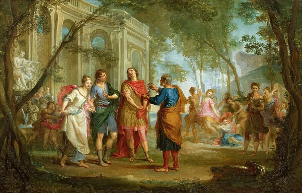 Roland Learns of the Love of Angelica and Medoro (oil on canvas)