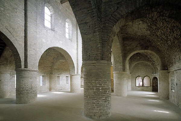 Romanesque architecture: view of the Saint Michel chapel of the Church of Saint Philibert in Tournus (Saone and Loire)