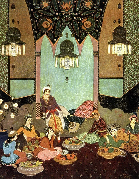 the room of Fruits, Sinbad the Sailor, 1907 (illustration)