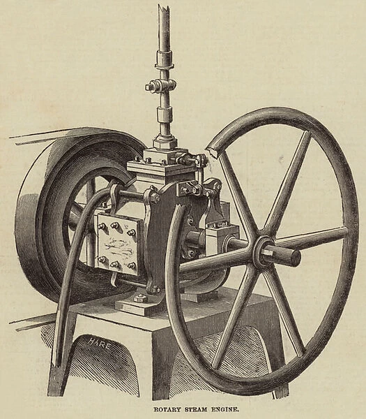 Rotary Steam Engine (engraving)