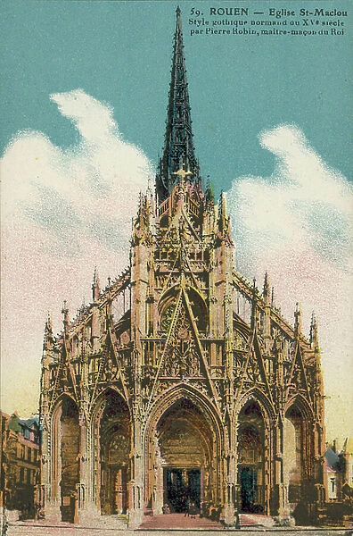 Rouen: Eglise St-Maclou (coloured photo)