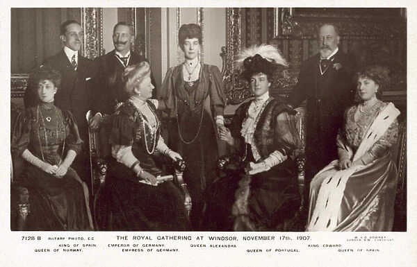 The royal gathering at Windsor, 17 November 1907 (b  /  w photo)