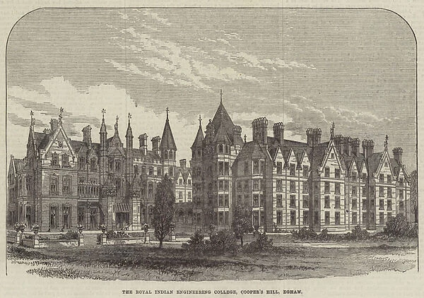 The Royal Indian Engineering College, Coopers Hill, Egham (engraving)
