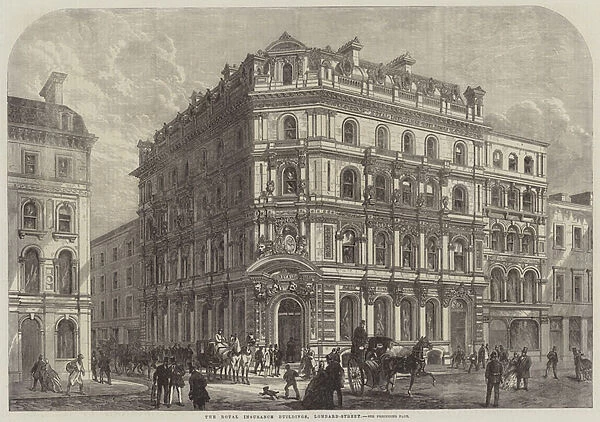 The Royal Insurance Buildings, Lombard-Street (engraving)