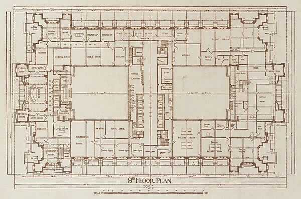 Royal Liver Building, 9th Floor Plan (litho)