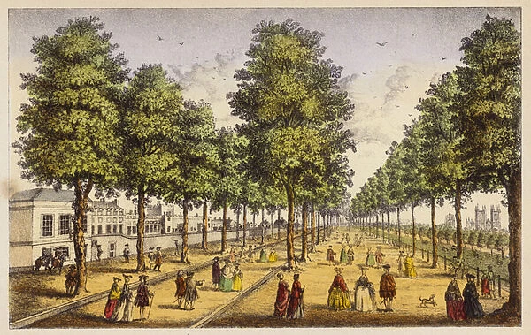 The Royal Palace of St James next the Park, London (coloured engraving)