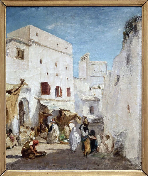 Rue d'Algiers, Painting by Jean Seignemartin (1848-1875). Photography, KIM Youngtae, Lyon, Musee des Beaux Arts de Lyon
