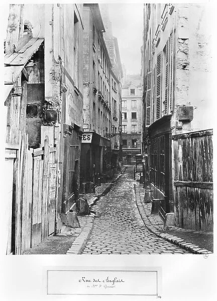 Rue des Anglais, from Boulevard Saint-Germain, Paris, 1858-78 (b  /  w photo)