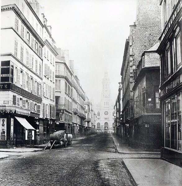 Rue de la Chaussee-d Antin, Paris, 1858-78 (b  /  w photo)