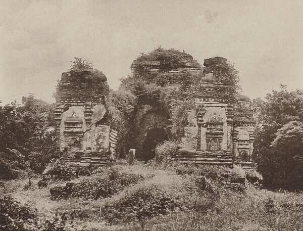 Ruined Cities of Ceylon: Entrance to the Thuparama at Polonnaruwa (b  /  w photo)