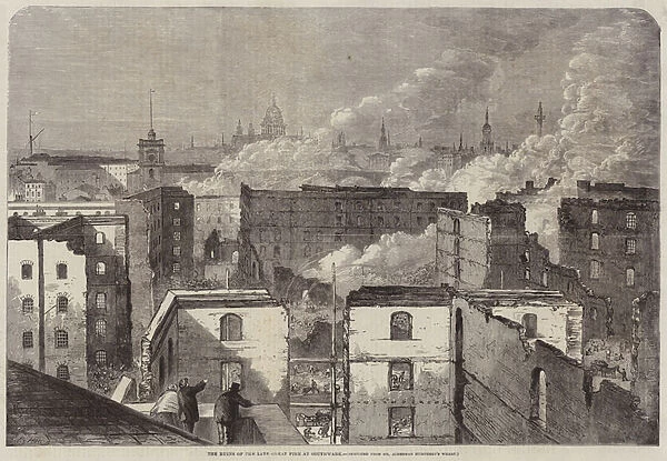 The Ruins of the late Great Fire at Southwark (engraving)