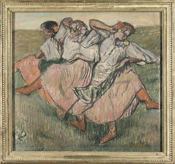 Three Russian Dancers (pastel on paper)