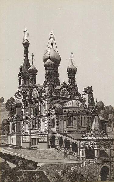Russische Kirche (litho)