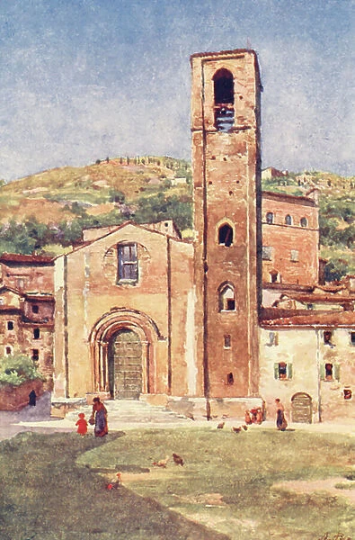 S Giovanni Battista, Gubbio (colour litho)