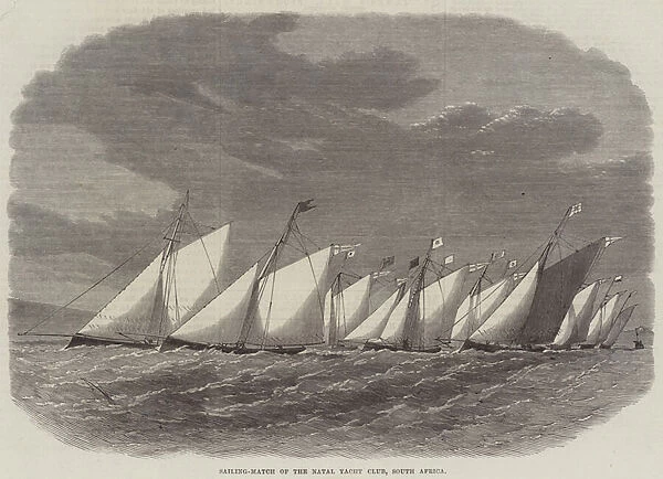 Sailing-Match of the Natal Yacht Club, South Africa (engraving)