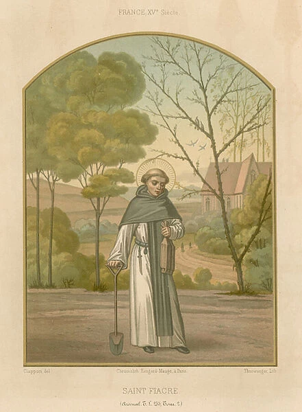 Saint Fiacre (chromolitho)