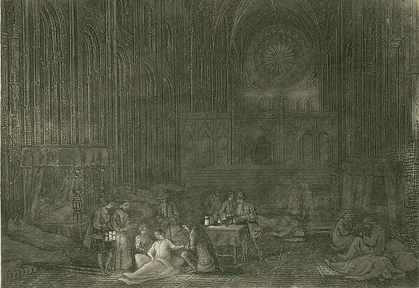 Saint Pauls converted into a Pest House (engraving)