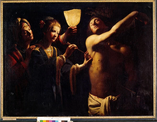 Saint Sebastian heals by Saint Irene Sebastian after her first martyrdom