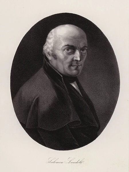 Salomon Landolt, Swiss politician (engraving)