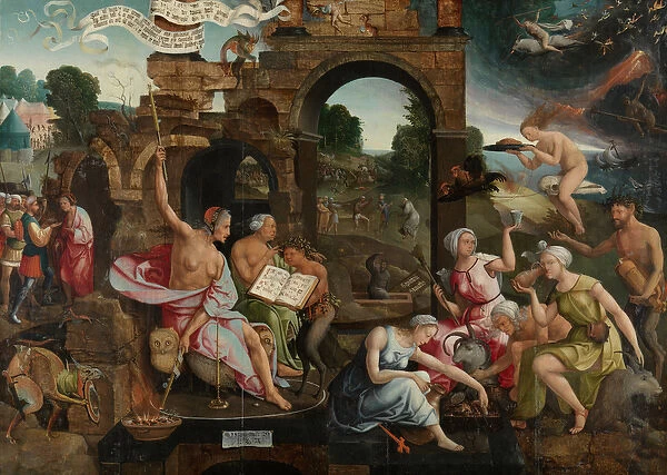Saul and the Witch of Endor, 1526 (oil on panel)