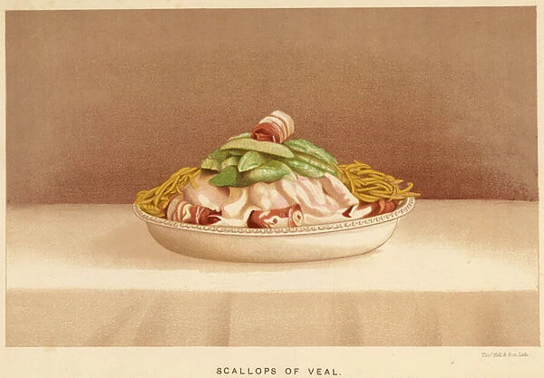 Scallops of Veal (colour litho)