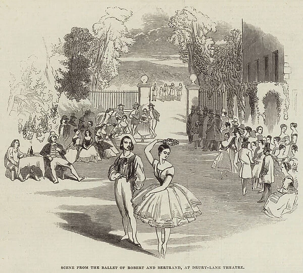 Scene from the Ballet of Robert and Bertrand, at Drury-Lane Theatre (engraving)