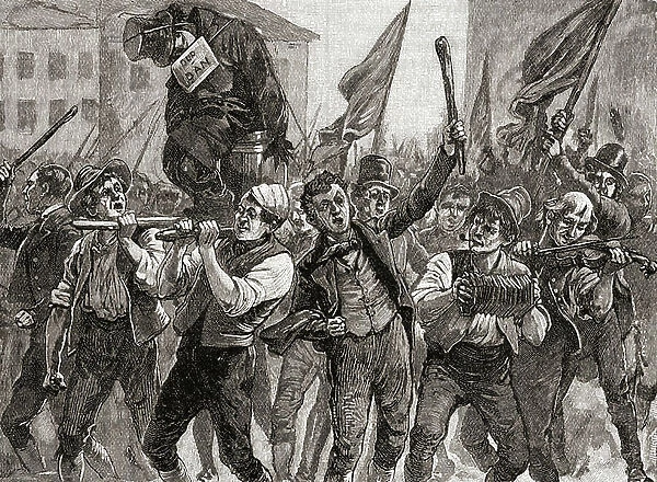 A scene from The Belfast Riots of 1886