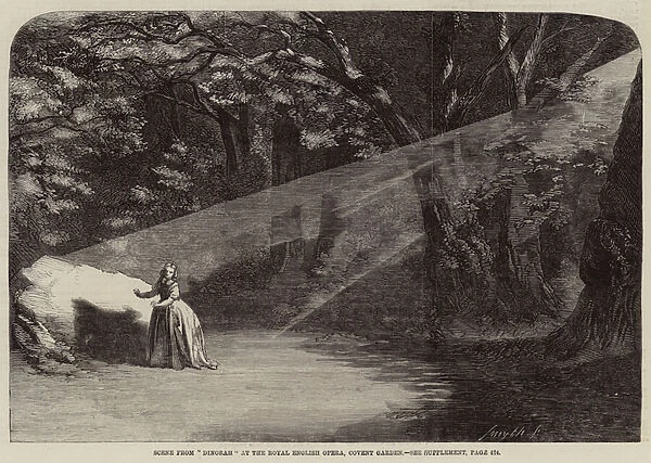 Scene from 'Dinorah'at the Royal English Opera, Convent Garden (engraving)