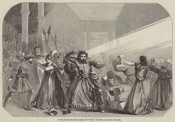 Scene from the New Opera of 'Nino, 'at Her Majestys Theatre (engraving)