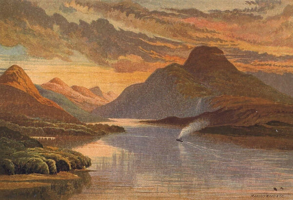 Scotland, Loch Lomond (colour litho)