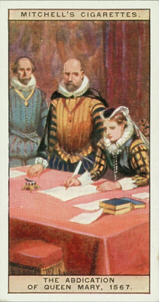 Scotland's Story: The Abdication of Mary Queen of Scots, 1567 (colour litho)