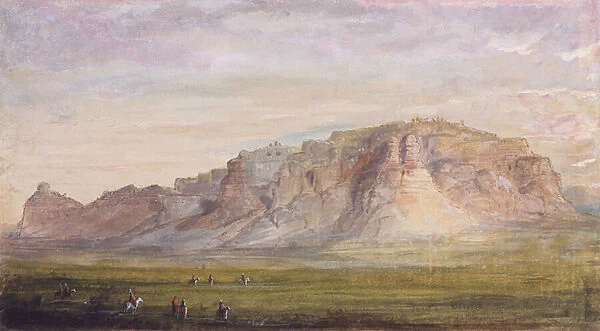 Scotts Bluff near the Nebraska (Platte), c. 1837 (w  /  c on paper)
